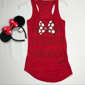 Minnie Mouse ears and t-shirt